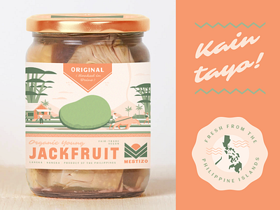 Mestizo (1 of 4) branding farm food jackfruit label logo packaging philippines plant based retro vegan vegetarian