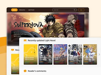 Web Manga UI UX Design design design exploration exploration figma illustration indonesia indonesia designer manga mobile ui ui ux web