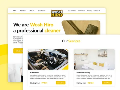 Cleaning Website UI UX Design design design exploration exploration figma illustration indonesia indonesia designer ui ux web