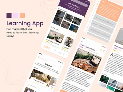 Learning Course Apps app application apps awesome awesome design design design challenge education education app inspiration learning learning app trend trendy design ui ui design ux