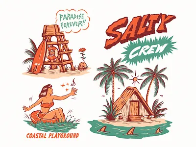 EVERLAST aloha beach design branding graphic design illustration photoshop surf vintage vintage design vintage logo