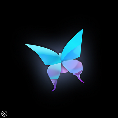 Day 18 Origami Butterfly dark 50minutes butterfly dailychallenge design figma figmadesign glow gradients illustration origami shadows vector vectorart