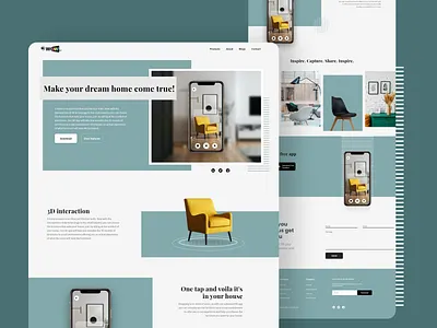 Furniture Augmented Reality Website ar app augmented reality augmentedreality furniture furniture design furniture store furniture website mockup virtual reality web web design webdesign website website design websites