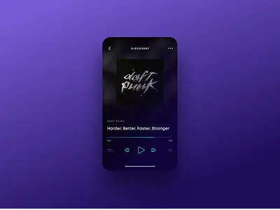 Music App - Daily UI - #9 app design dailyui dark ui gradient music music app music player typography ui