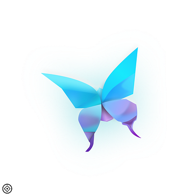 Day 18 Origami Butterfly light 50minutes butterfly dailychallenge design figma figmadesign glow gradients illustration origami shadow vector vectorart