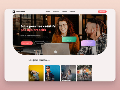 Creativ's Connection - Webdesign creative happyness job job application landing page ui uidesign ux ux design uxdesign web design webdesign