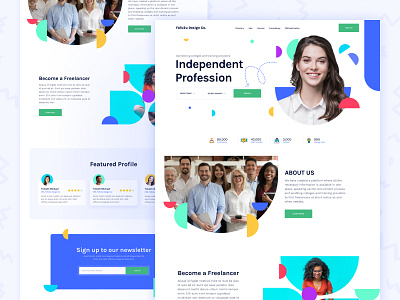 Freelancer Platform Landing Page 2021 trend agency clean color design dribbble best shot landing page minimal saas landing page ui ux ux ui