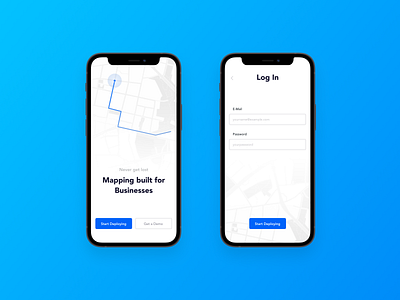 Map UI Exploration app ios iphone login login page map mobile mockup sign in ui uiux