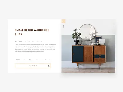 Product detail page Small retro wardrobe design detail page flat graphic interface layout modern retro retro style ui ux web wordpress ui