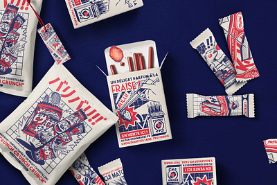 Oishi Market Packaging 1 design graphic illustration japan japanese markte oishi packaging paiheme paihemestudio retro retro design vintage
