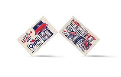 Oishi Market Business Cards business cards design graphic illustration japan japanese manga market marketing oishi package design packaging paiheme paihemestudio retro retro design vintage