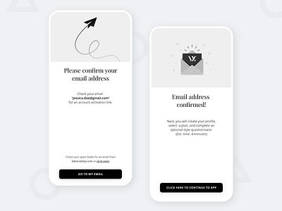 Email Confirmation Minimal activation confirmation email email confirmation illustration minimal mobile app