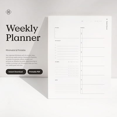 Weekly Planner planner for personal life