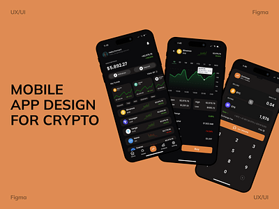 Crypto Mobile App 3d animation branding graphic design logo motion graphics ui