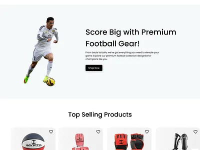 Sports Equipment Website creative ui landing page marketing page minimal design modern design product landing page responsive design ui ui ux user experience web design website desig