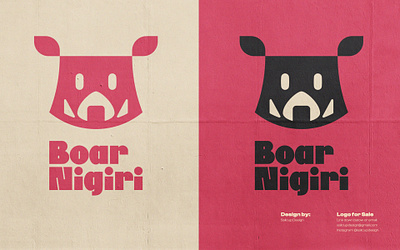 BoarOnigiri Logo boar logo boar onigiri boar onigiri logo boarnigiri logo branding design dual meaning logo graphic design japanese japanese food logo logo design logo designer onigiri onigiri logo pig logo pig onigiri pig onigiri logo sailcupdesign simple logo