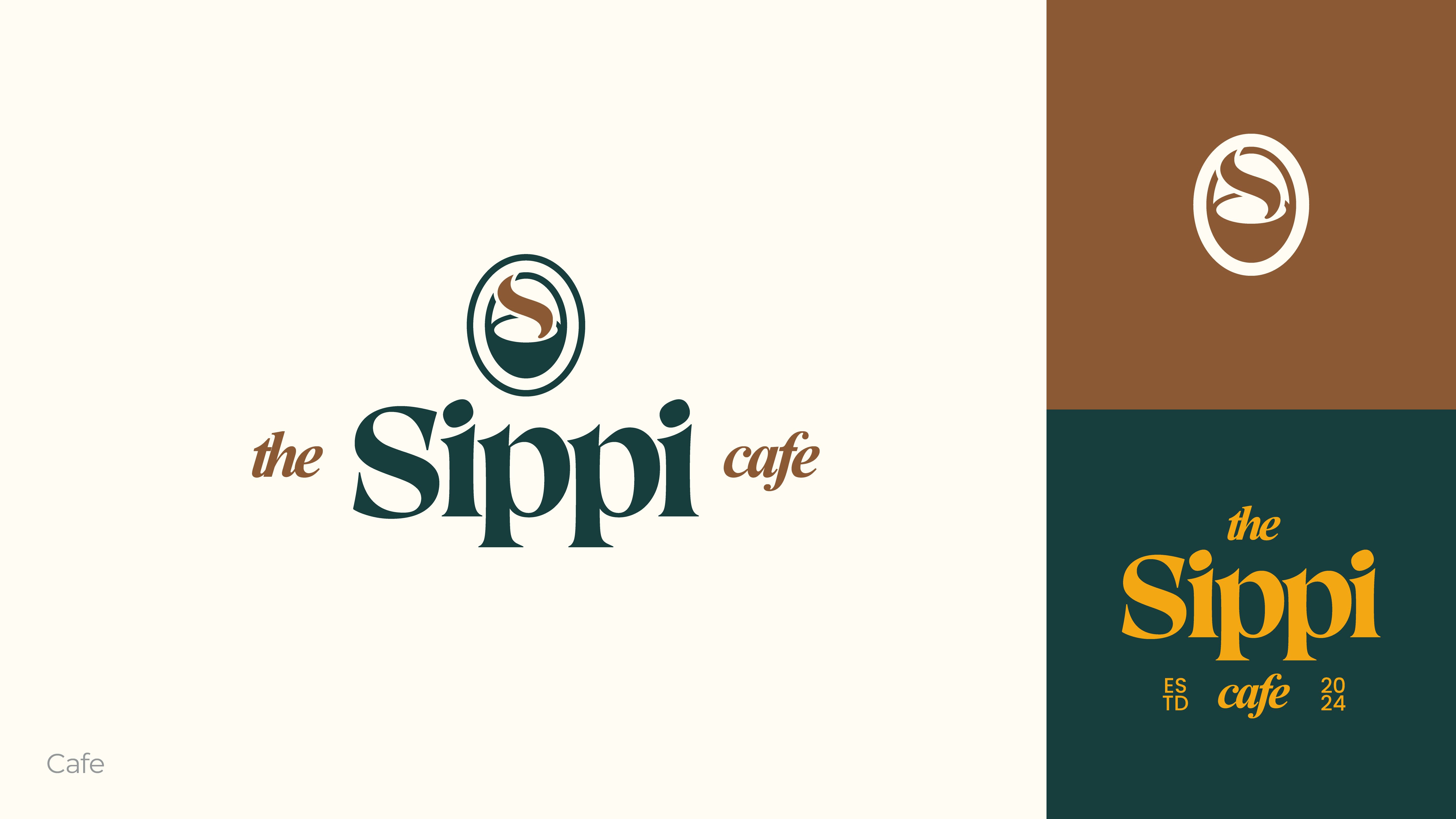 The Sippi Cafe | Cafe Brand Identity aesthetic beige brand brand colours brand identity brand visual identity branding cafe cafe brand identity cafe branding colour palette dynamic logo graphic design logo logo design logo lockup logo mark logo type logo variations visual identity
