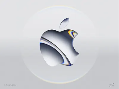 New Apple logo effect 3d app apple branding design figma illustration logo metallic mobile ui ui design uiux ux