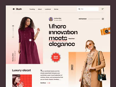 Blush - Fashion Journal Website apparel beauty blog blog website clothing ecommerce fashion fashion articles fashion journal fashion magazine grooming blog landing page landingpage makeup blog skincare blog web design web designer webdesign website design website designer women fashion