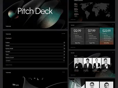 Techne - Technology Pitch Deck Design branding business design graphic design pitch pitch deck technology