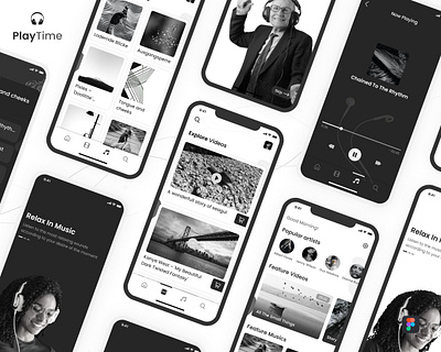 Video & Music App app app design design figma illustration interaction design mobile app mobile ui mobile uiux ui uidesign uiux user interface video app