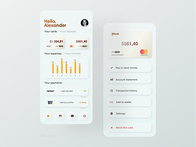 A banking app adobexd app application bank banking concept figma illustrator minimal minimalist neumorphic neumorphic design neumorphism ui sketch ui ui ux ux web