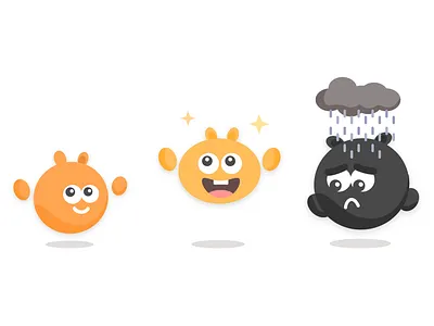 Moody Days 🙃 character emotion feel feel good feeling grumpy happy mood moody sad