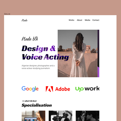 Portflio Site Nada branding dark ui design minimal portfolio typography ui ux user interface ux voice voice over website