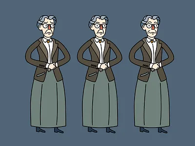 Nadia Boulanger character character design illustraion