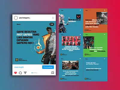 Gaming Template Microblog design game game design games gaming graphics instagram instagram post microblog post valorant