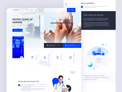 Dental Clinic design digitalnoxdesign icon illustration logo site typography ui ux web