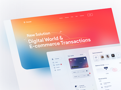 Shenase E-commerce Transaction Solutions e commerce e commerce design gradient iran landing solutions tehran transaction trend ui ux vector