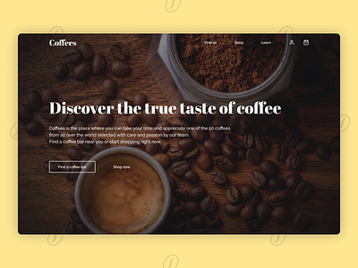 Daily UI 003 - Landing Page coffee coffee bar coffee shop dailyui dailyui003 design figma landing landing page ui website website design