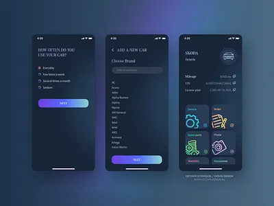 App-concept for personal car management app design app ui automobile car figma mobile mobile app mobile design mobile ui