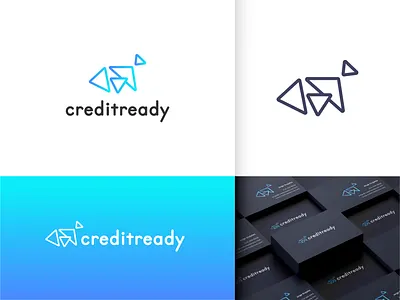 CreditReady abstract design abstract logo branding creative credit finance financial financial logo fintech fintech logo geometric design identity design innovation logo design minimalist minimalist logo modern logo modernism ui ux