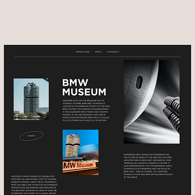 BMW Museum concept figma minimal ui user interface ux webdesign webdesigner website website design