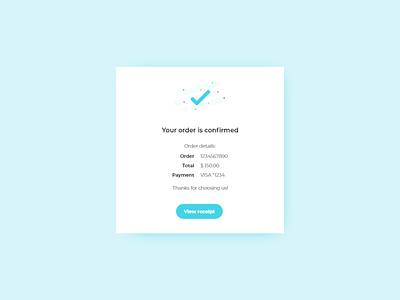 #DailyUI #054 - Confirmation 054 adobe xd confirmation confirmed daily ui design order order confirmation ui ux