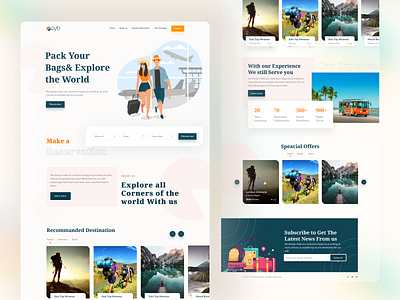 Travel Website Home Page airbnb booking booking app booking website development agency tour agency tour guide tourism tourist tourist app travel agency travel app travel app design travel app ui travel landing page travel website traveling travelling