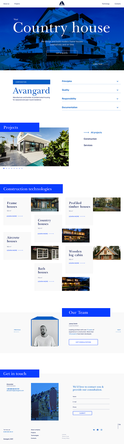 Construction Services Website Redesign construction homepage design layout typography ui ux