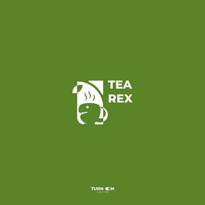 Tea Rex Logo Design branddesign brandidentity branding branding concept cup dino dinosorur logo logo design logodesign t rex tea trex