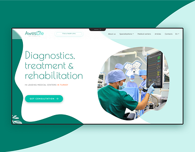 Corporate Website Design adaptive design clinics health care hospitals interaction design layout medical care responsive design typography ui ux website