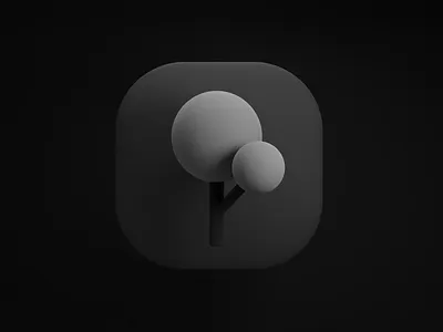 3D Icon ∣ 002 3d 3d art 3d artist 3d icon 3d modeling black blender cinema4d dark dark ui grey octane ui white