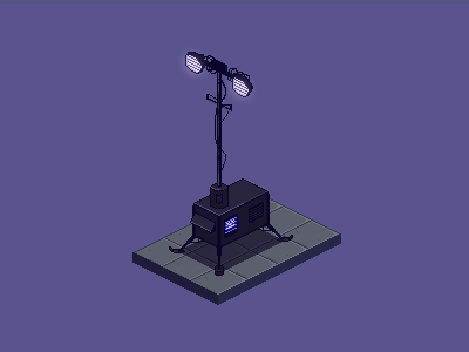 Pixel Floodlight drawing floodlight futuristic gameasset illustration pixel pixel art pixelart video game