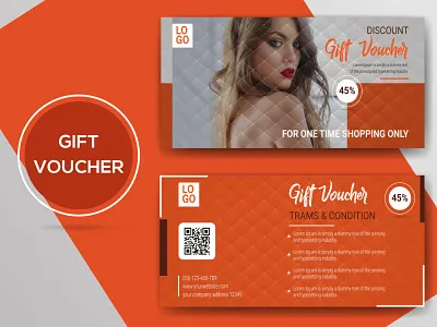 Gift Voucher illustration modern voucher