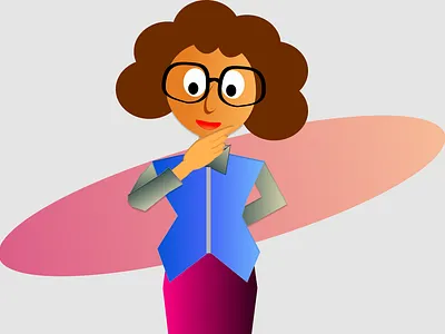 Let's Think Something art avatar branding design girl icon thinking ui ux vector web