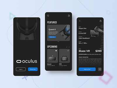 Oculus Concept #2 adobexd design figma figmadesign minimal design oculus oculus rift sketchapp ui uidesign uiux ux