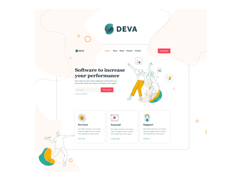 Deva Software SAAS app illustration saas saas app software upqode wordpress wordpress design wordpress development wordpress theme