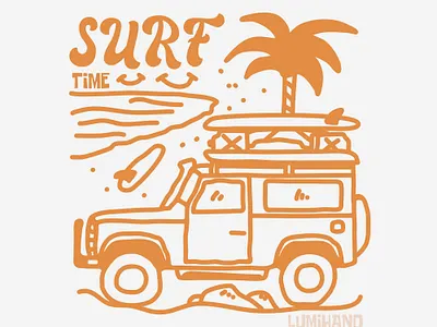 surf design art beach branding design illustration illustrator landrover logo minimal nautical surf surfing vector