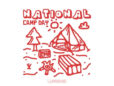 camping design art branding campfire camping camping logo design forest hiking illustration illustrator