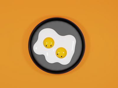 Why you no Benedict? 3d b3d benedict blender breakfast concept egg eggs illustration low poly lowpoly nft nfts rarible render